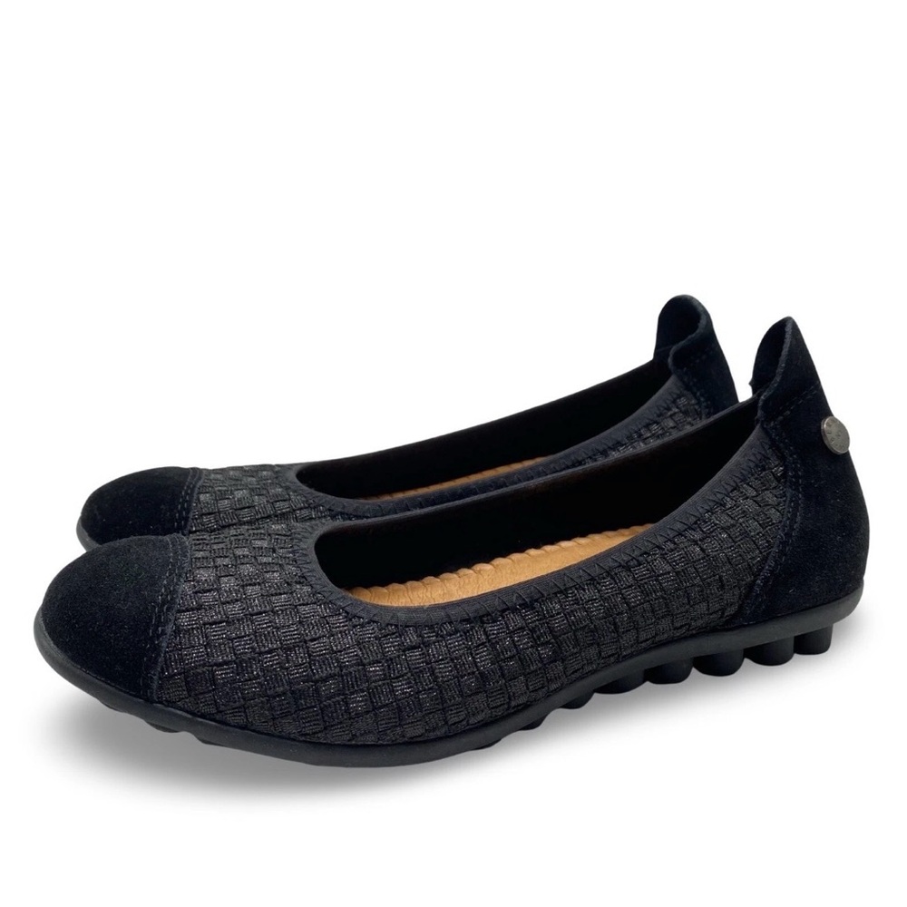 Bernie Mev Bella Me Women's Slip On Ballet Flat Black Shoes Size EU 37 US 6